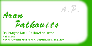 aron palkovits business card